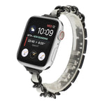 Dây đồng hồ bằng thép không gỉ với bảy hạt eo nhỏ cho Apple Watch Series 6 & SE &, cho Apple Watch Ultra 49mm / Series 8&7 45mm / SE 2&6&SE&5&4 44mm / 3&2&1 42mm, cho Apple Watch Series 8&7 41mm / SE 2&6&SE&5&4 40mm / 3&2&1 38mm