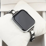 Dây đồng hồ bằng thép không gỉ với bảy hạt eo nhỏ cho Apple Watch Series 6 & SE &, cho Apple Watch Ultra 49mm / Series 8&7 45mm / SE 2&6&SE&5&4 44mm / 3&2&1 42mm, cho Apple Watch Series 8&7 41mm / SE 2&6&SE&5&4 40mm / 3&2&1 38mm
