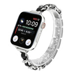 Dây đồng hồ bằng thép không gỉ với bảy hạt eo nhỏ cho Apple Watch Series 6 & SE &, cho Apple Watch Ultra 49mm / Series 8&7 45mm / SE 2&6&SE&5&4 44mm / 3&2&1 42mm, cho Apple Watch Series 8&7 41mm / SE 2&6&SE&5&4 40mm / 3&2&1 38mm