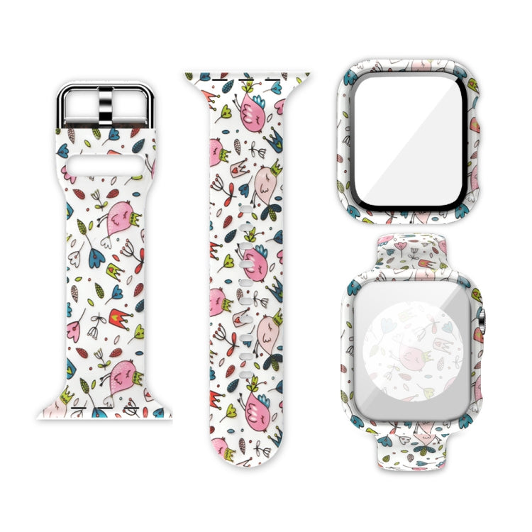 Dây đeo đồng hồ in silicone tích hợp thay thế, dành cho Apple Watch Series 6 / 5 / 4 / Watch SE 44mm, dành cho Apple Watch Series 6 / 5 / 4 / Watch SE 40mm, dành cho Apple Watch Series 3 & 2 & 1 42mm