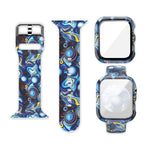 Dây đeo đồng hồ in silicone tích hợp thay thế, dành cho Apple Watch Series 6 / 5 / 4 / Watch SE 44mm, dành cho Apple Watch Series 6 / 5 / 4 / Watch SE 40mm, dành cho Apple Watch Series 3 & 2 & 1 42mm