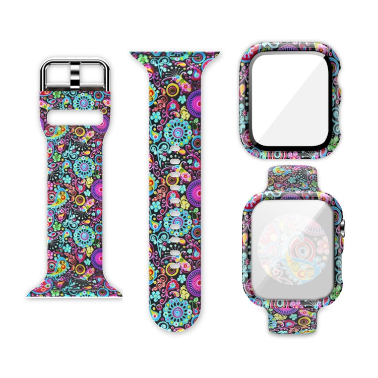 Dây đeo đồng hồ in silicone tích hợp thay thế, dành cho Apple Watch Series 6 / 5 / 4 / Watch SE 44mm, dành cho Apple Watch Series 6 / 5 / 4 / Watch SE 40mm, dành cho Apple Watch Series 3 & 2 & 1 42mm