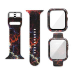 Dây đeo đồng hồ in silicone tích hợp thay thế, dành cho Apple Watch Series 6 / 5 / 4 / Watch SE 44mm, dành cho Apple Watch Series 6 / 5 / 4 / Watch SE 40mm, dành cho Apple Watch Series 3 & 2 & 1 42mm