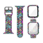 Dây đeo đồng hồ in silicone tích hợp thay thế, dành cho Apple Watch Series 6 / 5 / 4 / Watch SE 44mm, dành cho Apple Watch Series 6 / 5 / 4 / Watch SE 40mm, dành cho Apple Watch Series 3 & 2 & 1 42mm