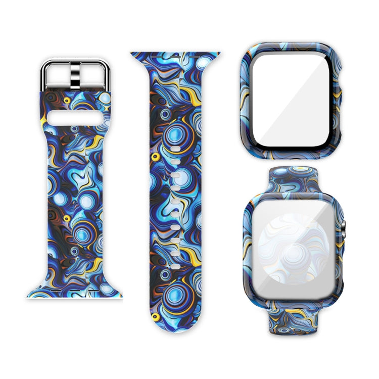 Dây đeo đồng hồ in silicone tích hợp thay thế, dành cho Apple Watch Series 6 / 5 / 4 / Watch SE 44mm, dành cho Apple Watch Series 6 / 5 / 4 / Watch SE 40mm, dành cho Apple Watch Series 3 & 2 & 1 42mm