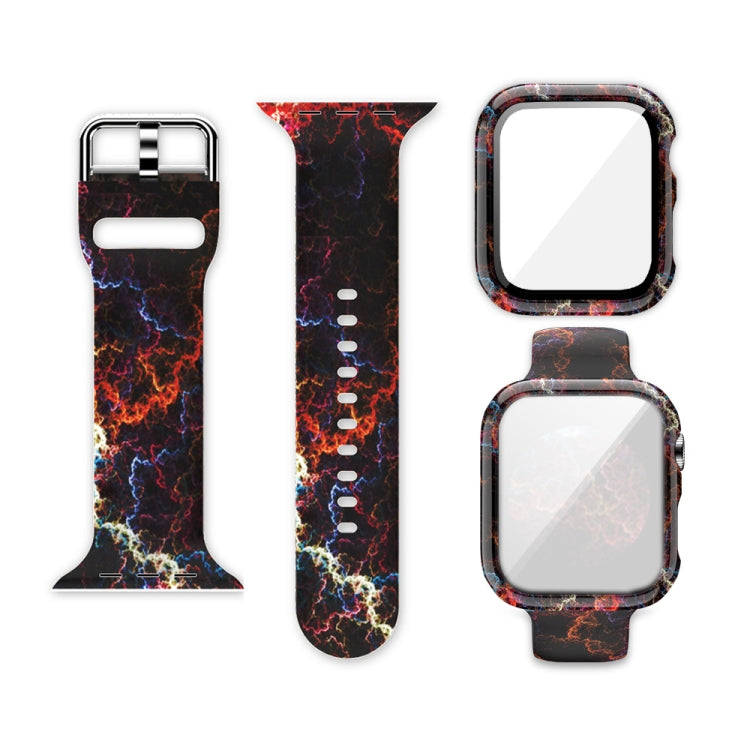 Dây đeo đồng hồ in silicone tích hợp thay thế, dành cho Apple Watch Series 6 / 5 / 4 / Watch SE 44mm, dành cho Apple Watch Series 6 / 5 / 4 / Watch SE 40mm, dành cho Apple Watch Series 3 & 2 & 1 42mm