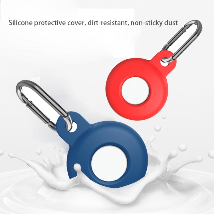 Ốp bảo vệ chống trầy xước bằng silicone chống sốc kèm móc khóa carabiner, dành cho AirTag