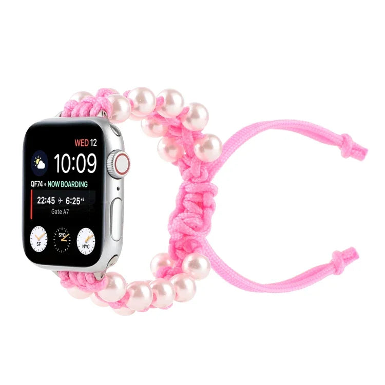 Dây đồng hồ thay thế bằng dây dù hạt dù, Dành cho Apple Watch Series 6 & SE &, Dành cho Apple Watch Ultra 49mm / Series 8&7 45mm / SE 2&6&SE&5&4 44mm / 3&2&1 42mm, Dành cho Apple Watch Series 8&7 41mm / SE 2&6&SE&5&4 40mm / 3&2&1 38mm