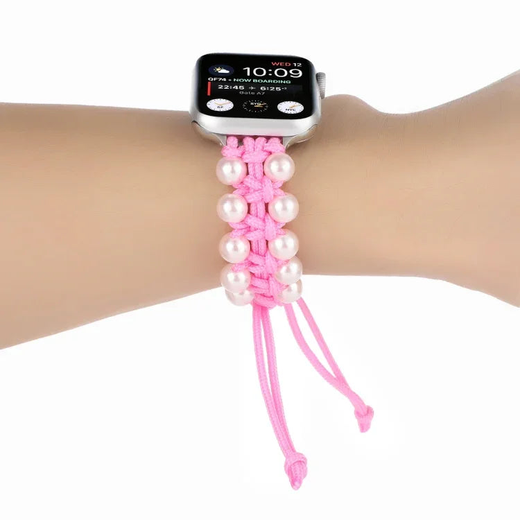 Dây đồng hồ thay thế bằng dây dù hạt dù, Dành cho Apple Watch Series 6 & SE &, Dành cho Apple Watch Ultra 49mm / Series 8&7 45mm / SE 2&6&SE&5&4 44mm / 3&2&1 42mm, Dành cho Apple Watch Series 8&7 41mm / SE 2&6&SE&5&4 40mm / 3&2&1 38mm