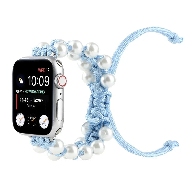Dây đồng hồ thay thế bằng dây dù hạt dù, Dành cho Apple Watch Series 6 & SE &, Dành cho Apple Watch Ultra 49mm / Series 8&7 45mm / SE 2&6&SE&5&4 44mm / 3&2&1 42mm, Dành cho Apple Watch Series 8&7 41mm / SE 2&6&SE&5&4 40mm / 3&2&1 38mm