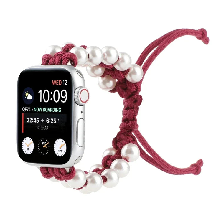 Dây đồng hồ thay thế bằng dây dù hạt dù, Dành cho Apple Watch Series 6 & SE &, Dành cho Apple Watch Ultra 49mm / Series 8&7 45mm / SE 2&6&SE&5&4 44mm / 3&2&1 42mm, Dành cho Apple Watch Series 8&7 41mm / SE 2&6&SE&5&4 40mm / 3&2&1 38mm