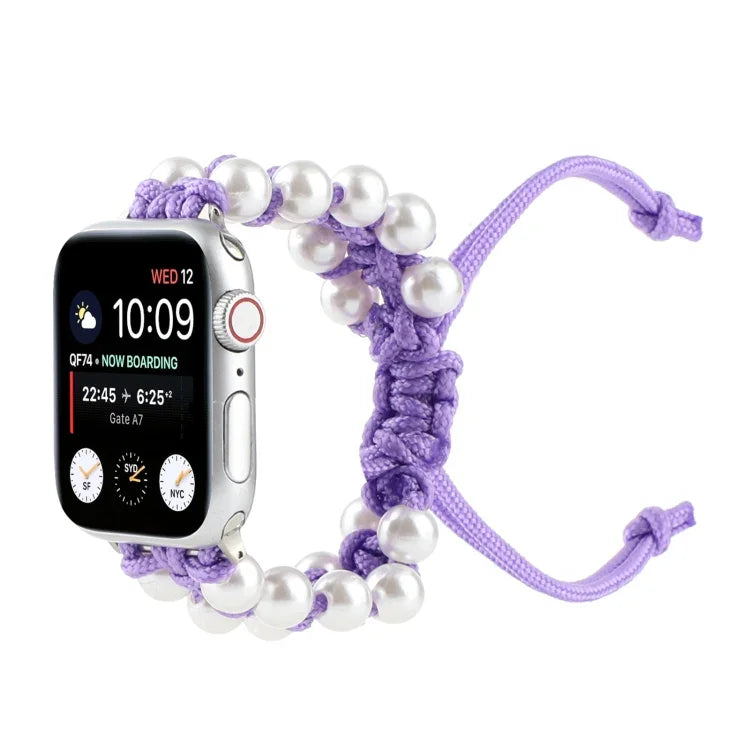Dây đồng hồ thay thế bằng dây dù hạt dù, Dành cho Apple Watch Series 6 & SE &, Dành cho Apple Watch Ultra 49mm / Series 8&7 45mm / SE 2&6&SE&5&4 44mm / 3&2&1 42mm, Dành cho Apple Watch Series 8&7 41mm / SE 2&6&SE&5&4 40mm / 3&2&1 38mm