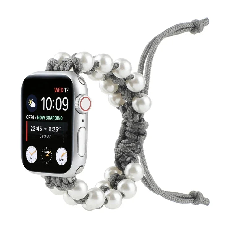 Dây đồng hồ thay thế bằng dây dù hạt dù, Dành cho Apple Watch Series 6 & SE &, Dành cho Apple Watch Ultra 49mm / Series 8&7 45mm / SE 2&6&SE&5&4 44mm / 3&2&1 42mm, Dành cho Apple Watch Series 8&7 41mm / SE 2&6&SE&5&4 40mm / 3&2&1 38mm