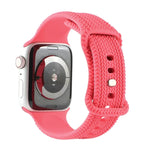 Dây đồng hồ silicone khóa số 8 họa tiết dệt, Dành cho Apple Watch Series, 7 45mm / 6 & SE & 5 & 4 44mm / 3 & 2 & 1 42mm, 7 41mm / 6 & SE & 5 & 4 40mm / 3 & 2 & 1 38mm