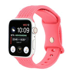 Dây đồng hồ silicone khóa số 8 họa tiết dệt, Dành cho Apple Watch Series, 7 45mm / 6 & SE & 5 & 4 44mm / 3 & 2 & 1 42mm, 7 41mm / 6 & SE & 5 & 4 40mm / 3 & 2 & 1 38mm