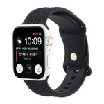 Dây đồng hồ silicone khóa số 8 họa tiết dệt, Dành cho Apple Watch Series, 7 45mm / 6 & SE & 5 & 4 44mm / 3 & 2 & 1 42mm, 7 41mm / 6 & SE & 5 & 4 40mm / 3 & 2 & 1 38mm