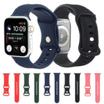 Dây đồng hồ silicone khóa số 8 họa tiết dệt, Dành cho Apple Watch Series, 7 45mm / 6 & SE & 5 & 4 44mm / 3 & 2 & 1 42mm, 7 41mm / 6 & SE & 5 & 4 40mm / 3 & 2 & 1 38mm