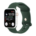 Dây đồng hồ silicone khóa số 8 họa tiết dệt, Dành cho Apple Watch Series, 7 45mm / 6 & SE & 5 & 4 44mm / 3 & 2 & 1 42mm, 7 41mm / 6 & SE & 5 & 4 40mm / 3 & 2 & 1 38mm