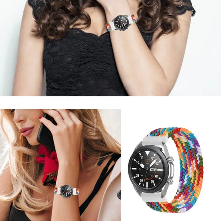 Dây đeo thay thế Dây đan Nylon co giãn điều chỉnh cho Samsung Galaxy Watch 42mm, 165mm