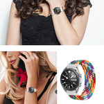 Dây đeo đồng hồ thay thế bằng nylon dệt đàn hồi điều chỉnh cho Samsung Galaxy Watch 46mm, 125mm, 135mm, 145mm, 155mm