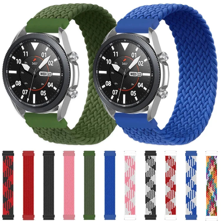 Dây đeo thay thế bằng nylon dệt co giãn điều chỉnh cho Samsung Galaxy Watch 3 45mm, dài 165mm