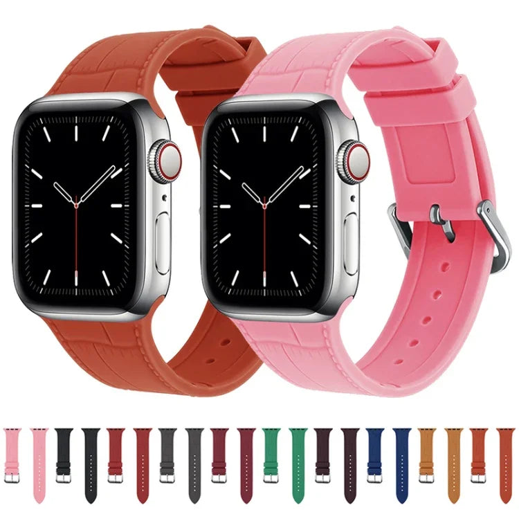Dây đồng hồ thay thế silicone khớp tre, Dành cho Apple Watch Series 7  41mm / & 6 & SE & 5 & 4 40mm, Dành cho Apple Watch Series  7  45mm / & 6 & SE & 5 & 4 44mm