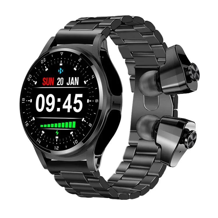 Đồng hồ thông minh tai nghe Bluetooth màn hình cảm ứng IPS 1.3 inch GT69 chống nước IP67, Hỗ trợ theo dõi giấc ngủ / Theo dõi nhịp tim / Gọi Bluetooth