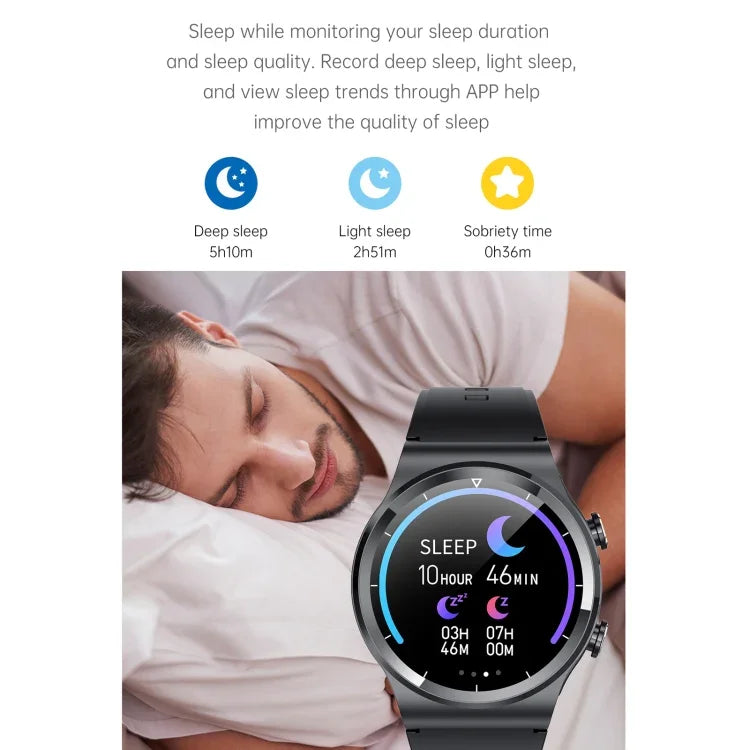Đồng hồ thông minh tai nghe Bluetooth màn hình cảm ứng IPS 1.3 inch GT69 chống nước IP67, Hỗ trợ theo dõi giấc ngủ / Theo dõi nhịp tim / Gọi Bluetooth