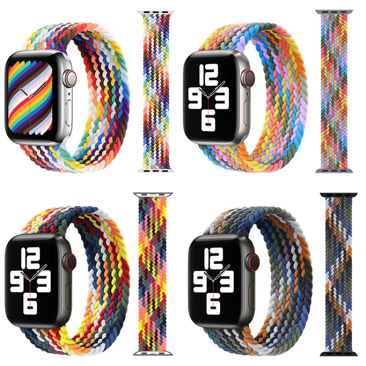 Dây đồng hồ thay thế nylon bện đầu kim loại, Kích thước: M 145mm Dành cho Apple Watch Series 6 & SE & 5 & 4 40mm / 3 & 2 & 1 38mm, M 145mm 40mm / 38mm