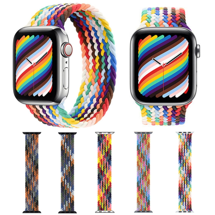 Dây đồng hồ thay thế nylon bện đầu kim loại, Kích thước: M 155mm Dành cho Apple Watch Series 6 & SE & 5 & 4 44mm / 3 & 2 & 1 42mm, M 155mm 44mm / 42mm