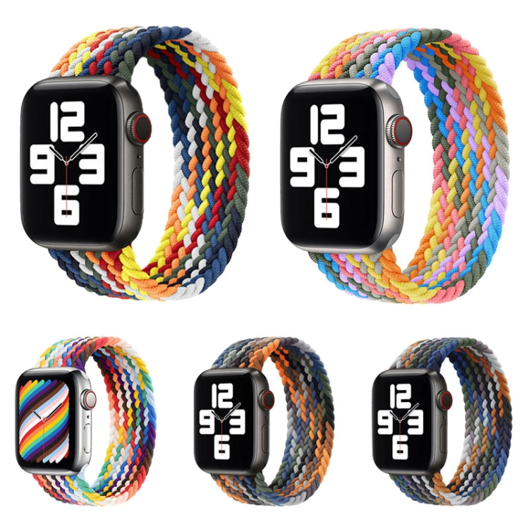 Dây đồng hồ thay thế bằng nylon bện đầu kim loại, Kích thước: L 165mm cho Apple Watch Series 6 & SE & 5 & 4 44mm / 3 & 2 & 1 42mm, L 165mm 44mm / 42mm