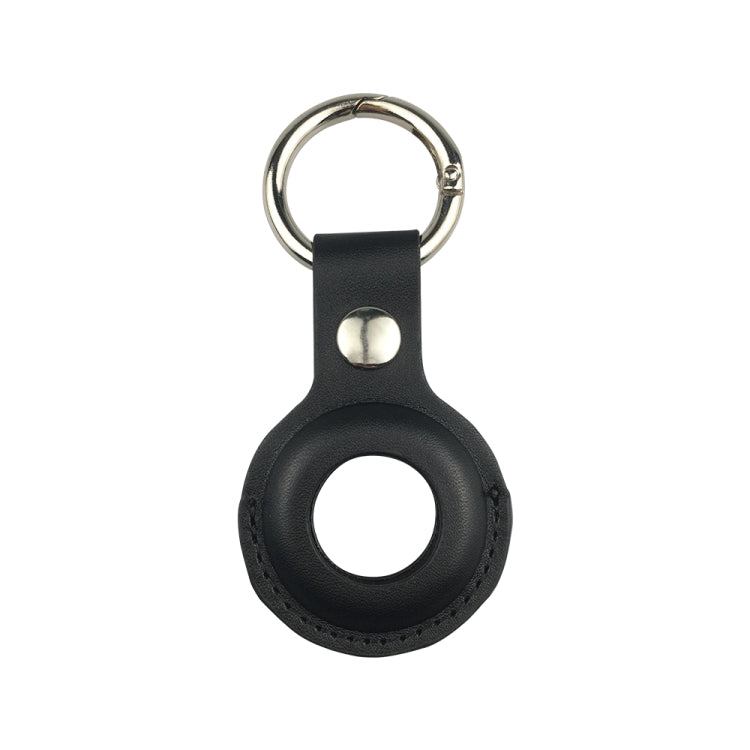Ốp bảo vệ bằng da chống sốc chống trầy xước kèm móc khóa và dây treo cho AirTag thế hệ 2 / AirTag thế hệ 1