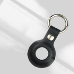 Ốp bảo vệ bằng da chống sốc chống trầy xước kèm móc khóa và dây treo cho AirTag thế hệ 2 / AirTag thế hệ 1