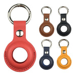 Ốp bảo vệ bằng da chống sốc chống trầy xước kèm móc khóa và dây treo cho AirTag thế hệ 2 / AirTag thế hệ 1