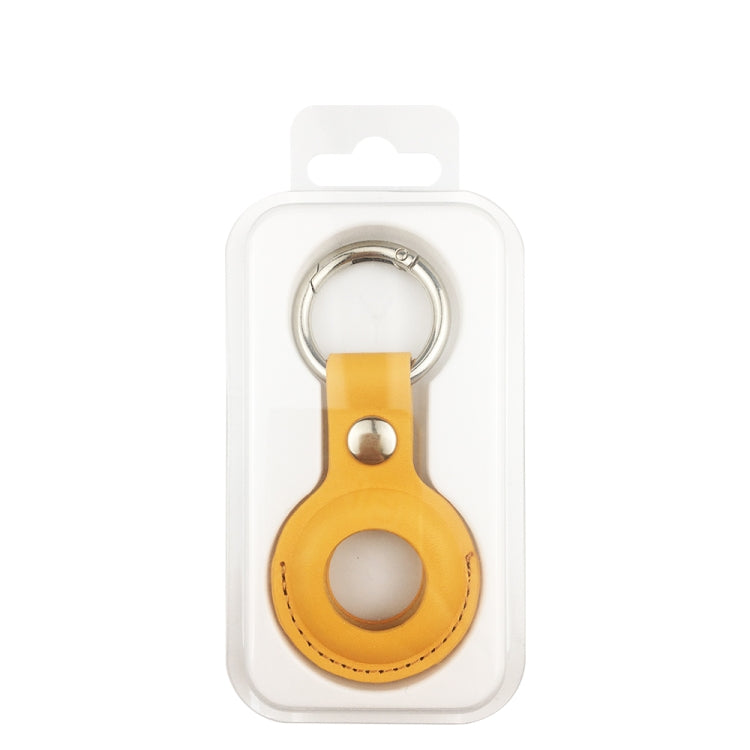 Ốp bảo vệ bằng da chống sốc chống trầy xước kèm móc khóa và dây treo cho AirTag thế hệ 2 / AirTag thế hệ 1