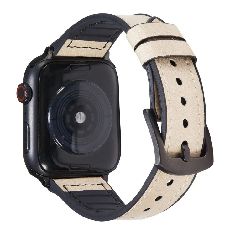 Dây đồng hồ thay thế bằng da họa tiết Crazy Horse cho Apple Watch Series, 7 45mm / 6 & SE & 5 & 4 44mm / 3 & 2 & 1 42mm, 7 41mm / 6 & SE & 5 & 4 40mm / 3 & 2 & 1 38mm