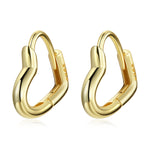 S925 Sterling Silver Heart-shaped Hollow Ear Stud Women Earrings, Heart-shaped Hollow(Gold), Heart-shaped Hollow(Silver)