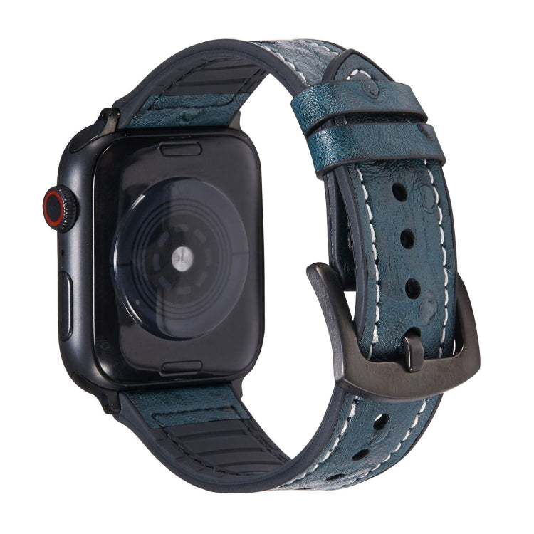 Dây đồng hồ thay thế bằng da họa tiết đà điểu cho Apple Watch Series, 7 45mm / 6 & SE & 5 & 4 44mm / 3 & 2 & 1 42mm, 7 41mm / 6 & SE & 5 & 4 40mm / 3 & 2 & 1 38mm