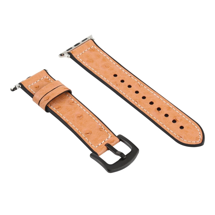 Dây đồng hồ thay thế bằng da họa tiết đà điểu cho Apple Watch Series, 7 45mm / 6 & SE & 5 & 4 44mm / 3 & 2 & 1 42mm, 7 41mm / 6 & SE & 5 & 4 40mm / 3 & 2 & 1 38mm