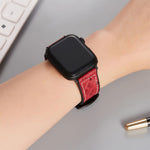Dây đồng hồ thay thế bằng da họa tiết đà điểu cho Apple Watch Series, 7 45mm / 6 & SE & 5 & 4 44mm / 3 & 2 & 1 42mm, 7 41mm / 6 & SE & 5 & 4 40mm / 3 & 2 & 1 38mm