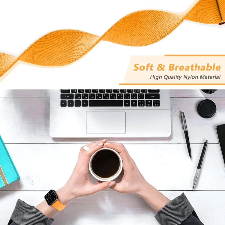 Dây đồng hồ thay thế bằng nylon khóa hình số 8, cho Apple Watch Series 9&8&7 41mm / SE 3&SE 2&6&SE&5&4 40mm / 3&2&1 38mm, cho Apple Watch Series 7 45mm / & 6 & SE & 5 & 4 44mm