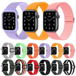 Dây đồng hồ thay thế bằng nylon khóa hình số 8, cho Apple Watch Series 9&8&7 41mm / SE 3&SE 2&6&SE&5&4 40mm / 3&2&1 38mm, cho Apple Watch Series 7 45mm / & 6 & SE & 5 & 4 44mm
