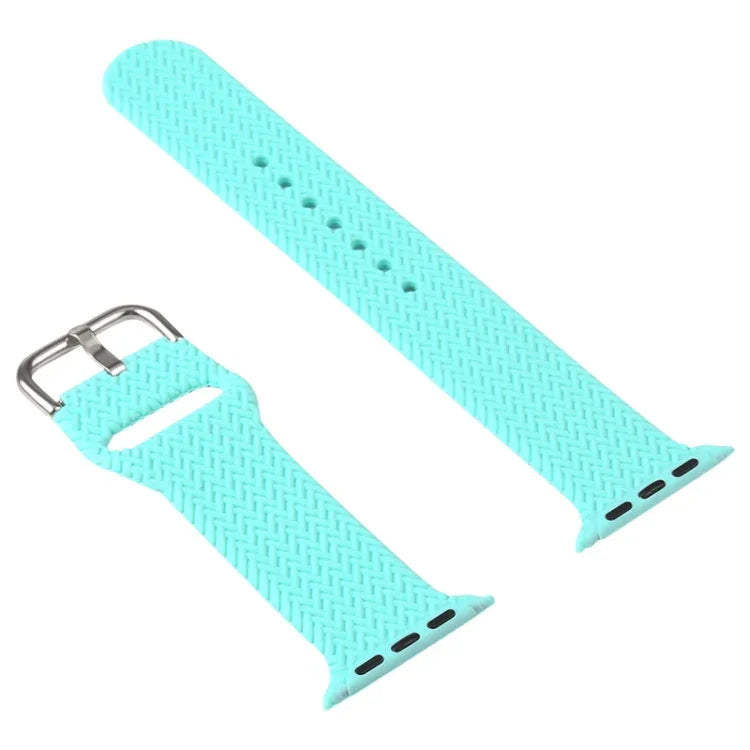 Dây đồng hồ thay thế bằng silicone bện có khóa cho Apple Watch Series, 7 45mm / 6 & SE & 5 & 4 44mm / 3 & 2 & 1 42mm, 7 41mm / 6 & SE & 5 & 4 40mm / 3 & 2 & 1 38mm