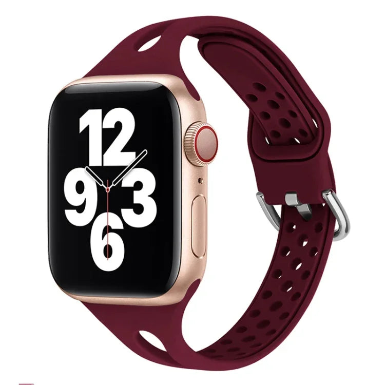 Dây đồng hồ thay thế bằng silicone cho Apple Watch Series, 7 45mm / 6 & SE & 5 & 4 44mm / 3 & 2 & 1 42mm, 7 41mm / 6 & SE & 5 & 4 40mm / 3 & 2 & 1 38mm