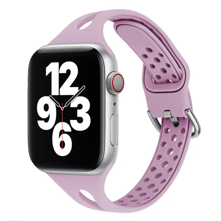 Dây đồng hồ thay thế bằng silicone cho Apple Watch Series, 7 45mm / 6 & SE & 5 & 4 44mm / 3 & 2 & 1 42mm, 7 41mm / 6 & SE & 5 & 4 40mm / 3 & 2 & 1 38mm