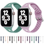 Dây đồng hồ thay thế bằng silicone cho Apple Watch Series, 7 45mm / 6 & SE & 5 & 4 44mm / 3 & 2 & 1 42mm, 7 41mm / 6 & SE & 5 & 4 40mm / 3 & 2 & 1 38mm