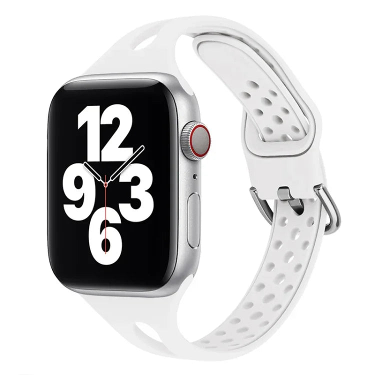 Dây đồng hồ thay thế bằng silicone cho Apple Watch Series, 7 45mm / 6 & SE & 5 & 4 44mm / 3 & 2 & 1 42mm, 7 41mm / 6 & SE & 5 & 4 40mm / 3 & 2 & 1 38mm