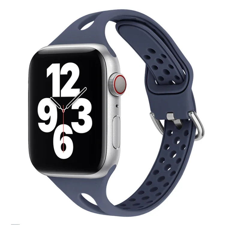 Dây đồng hồ thay thế bằng silicone cho Apple Watch Series, 7 45mm / 6 & SE & 5 & 4 44mm / 3 & 2 & 1 42mm, 7 41mm / 6 & SE & 5 & 4 40mm / 3 & 2 & 1 38mm