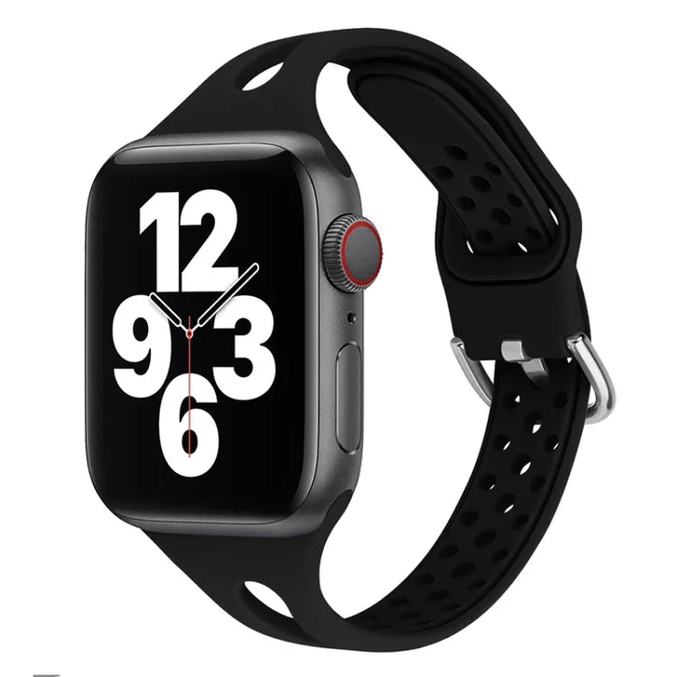 Dây đồng hồ thay thế bằng silicone cho Apple Watch Series, 7 45mm / 6 & SE & 5 & 4 44mm / 3 & 2 & 1 42mm, 7 41mm / 6 & SE & 5 & 4 40mm / 3 & 2 & 1 38mm