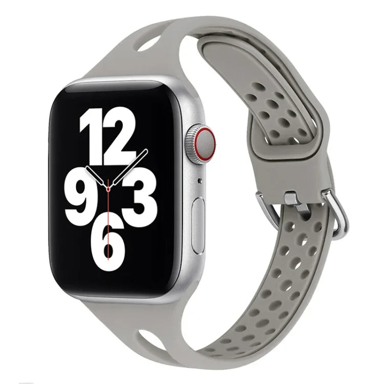 Dây đồng hồ thay thế bằng silicone cho Apple Watch Series, 7 45mm / 6 & SE & 5 & 4 44mm / 3 & 2 & 1 42mm, 7 41mm / 6 & SE & 5 & 4 40mm / 3 & 2 & 1 38mm